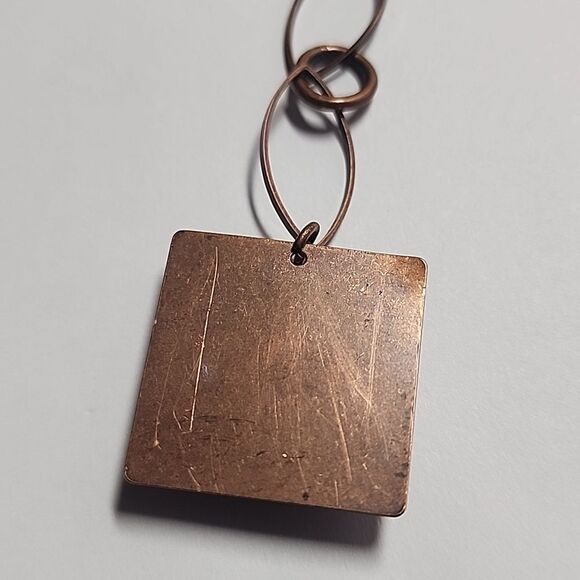 Elegant Pink and Copper Colored Pendant Necklace - Picture 5 of 5